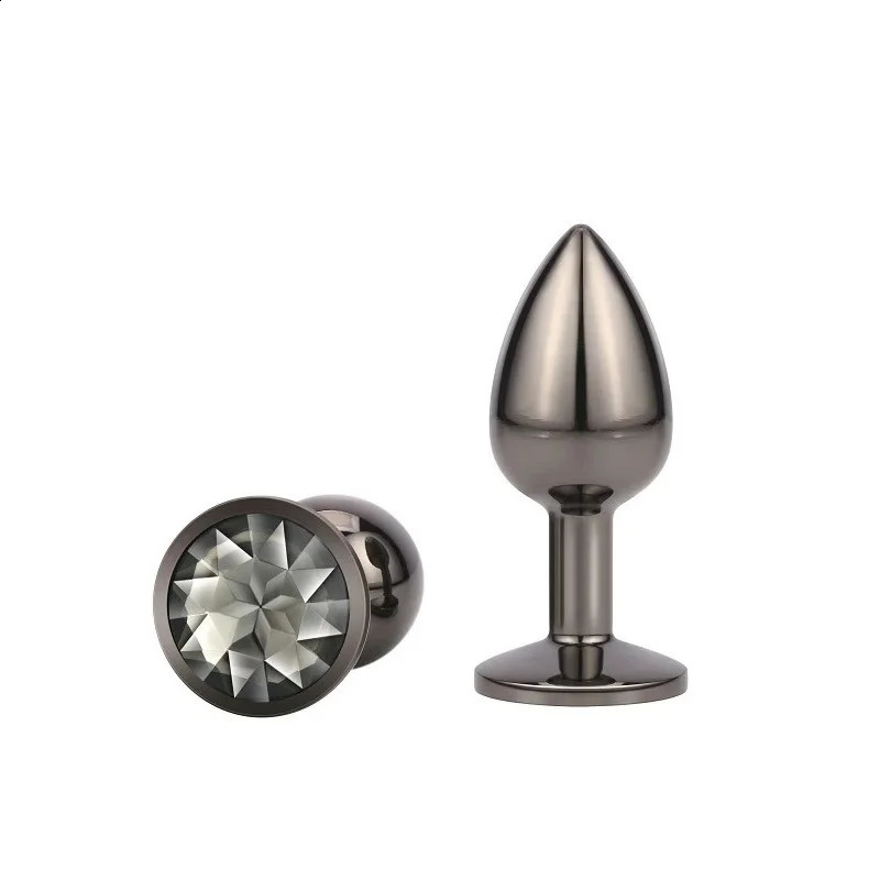 Small Size Metal Anal Beads Butt Plug Mini Rainbow Rose gold Butt Plug Crystal Jewelry Trainer Anal Dildo Masturbation Sex Toy 240914