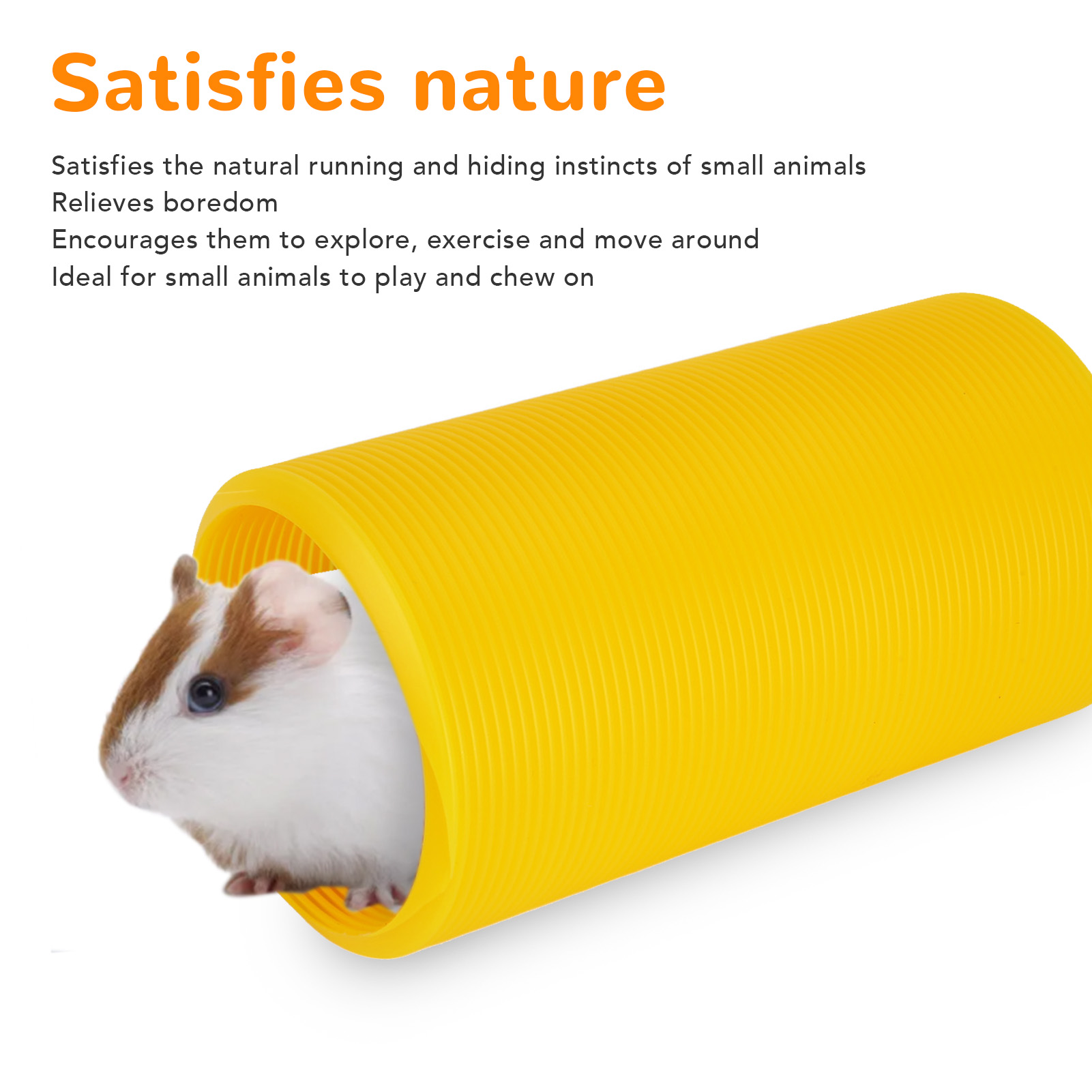 Small Animal Foldable Play Tunnel Small Animal Collapsible Tunnel Play Tube Toy For Guinea Pig Rat Hamster