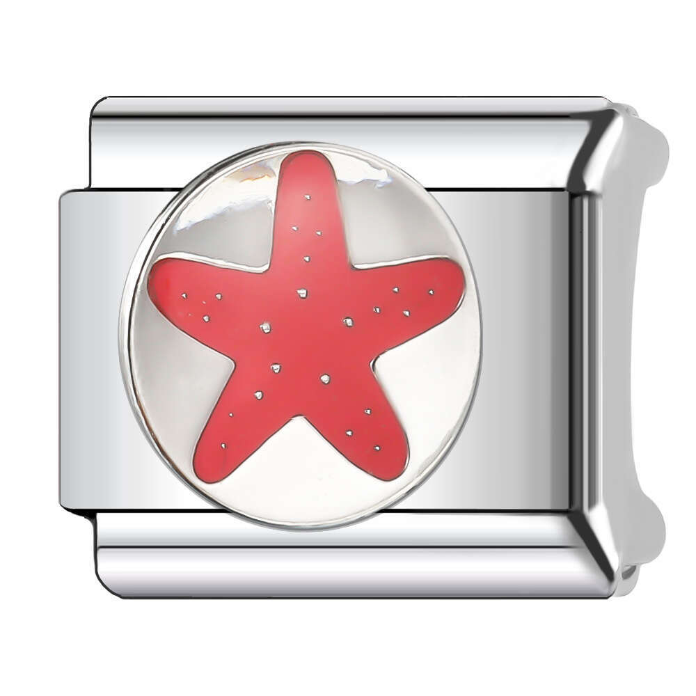 New Women's Gift red pepper Bead Italian Charms Links Bangle Beads Fit 9mm Stainless Steel Bracelet Making DIY For Women Fashion Jewelry