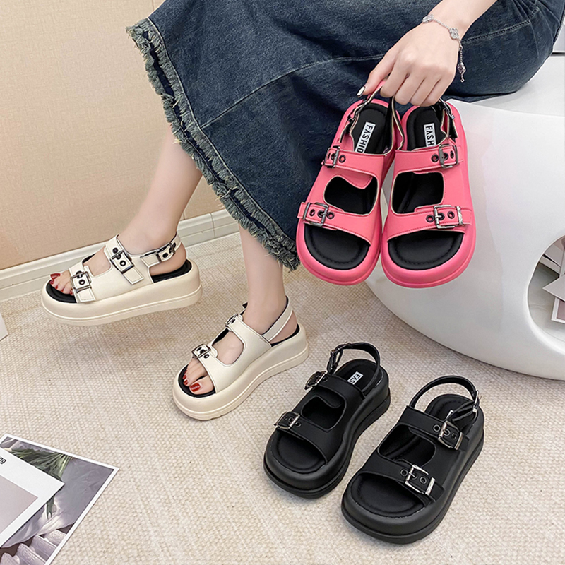 Summer 2023 Sale Of Women's Shoes Med All-Match Female Sandal Clogs Wedge New Medium Girls Fashion Gladiator Platform Sports Bea 66f5 ium