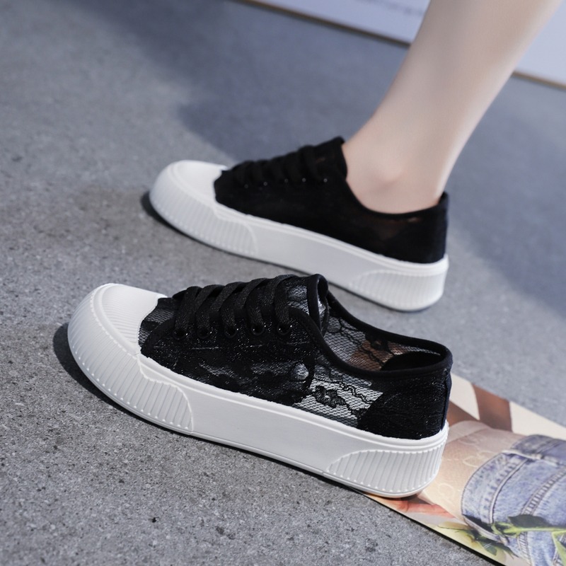 Little White Shoes Women 2024 New Summer Thin Net Shoes Women Breathable Net Surface Sports Casual Shoes Children Flat