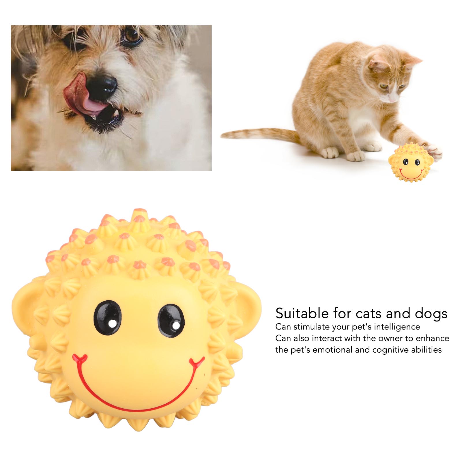 Pet Chewing Stab Ball Safe Latex Pet Biting Stab Ball Toy Medium Interactive Training Ball For Dogs Cats