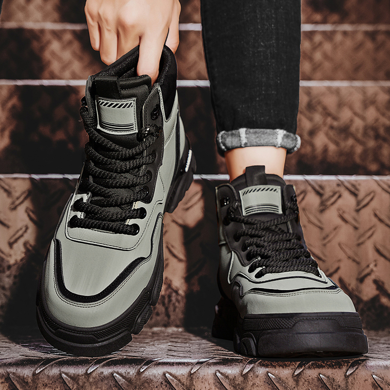 Men CYYTL Boots Leather Casual Shoes Outdoor Platform Walking Fashion Designer Ankle Work High Top Sneakers Cowboy Winter e55a