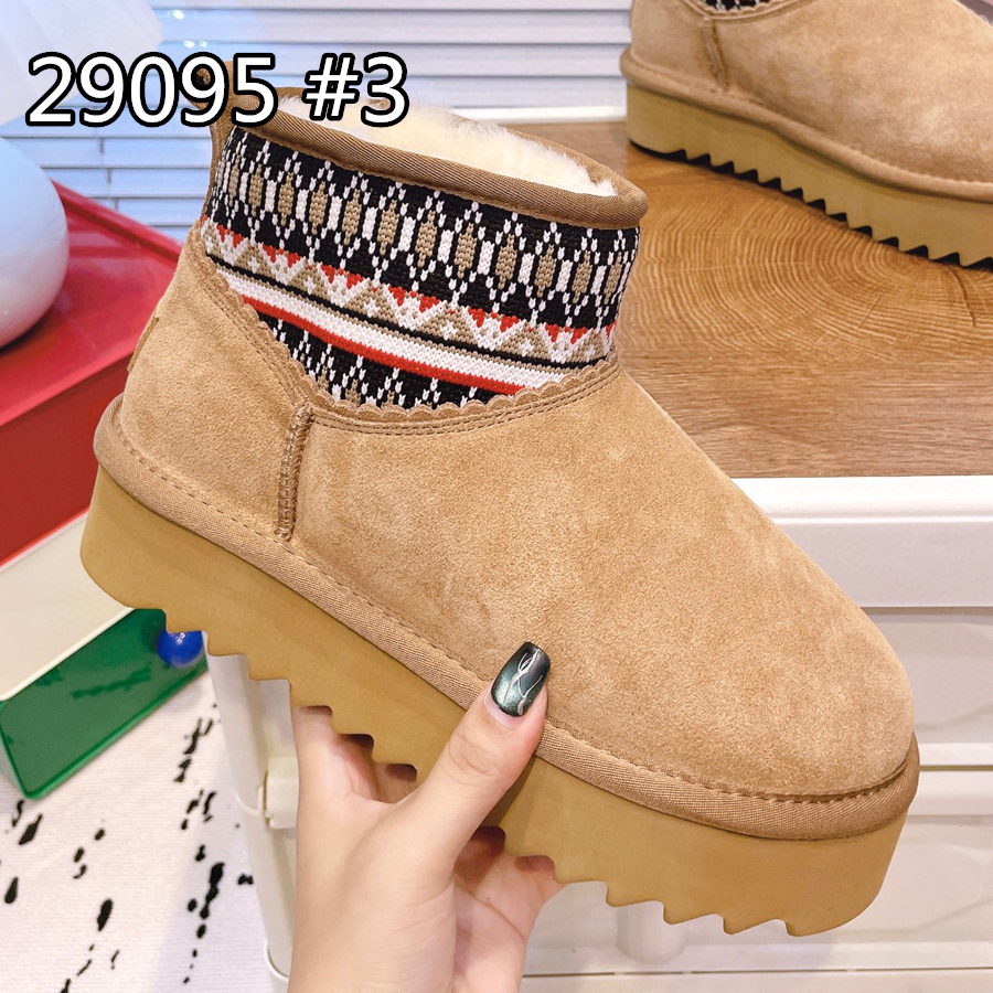 JO (Preminum) Designer Women Platform Ultra Mini Boot Winter Snow Lowmel highmel Boots Australian Luxury Fur Boots Ankle Booties Outdoor Shoe Size EU35-42