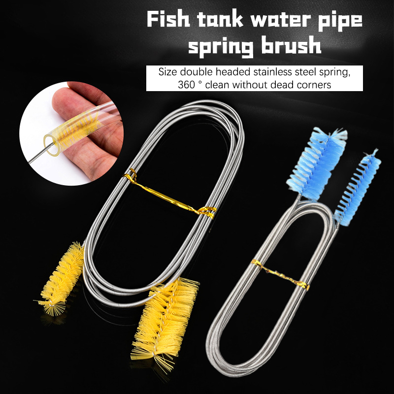 1PC 90/155/200cm Pipe Cleaning Brush Flexible Double Ended Hose Brush Pipe Clean Tool Aquarium Fish Tank Water Pump Accessories