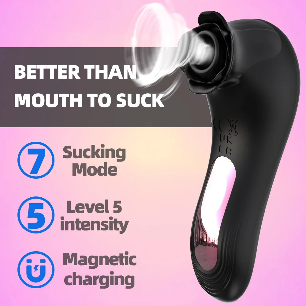 Vacuum Sucking Rose Vibrator For Women Nipples Clitoris Stimulator Clit Sucker Massager Mini Sex Toys Goods Female Masturbation 240914