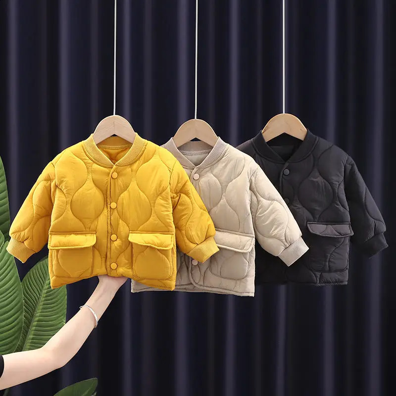 Children Parkas Winter Jacket For Girl Boys top Coat Kids Warm Thicken Velvet Hooded Baby Coats causal Outerwear 240905