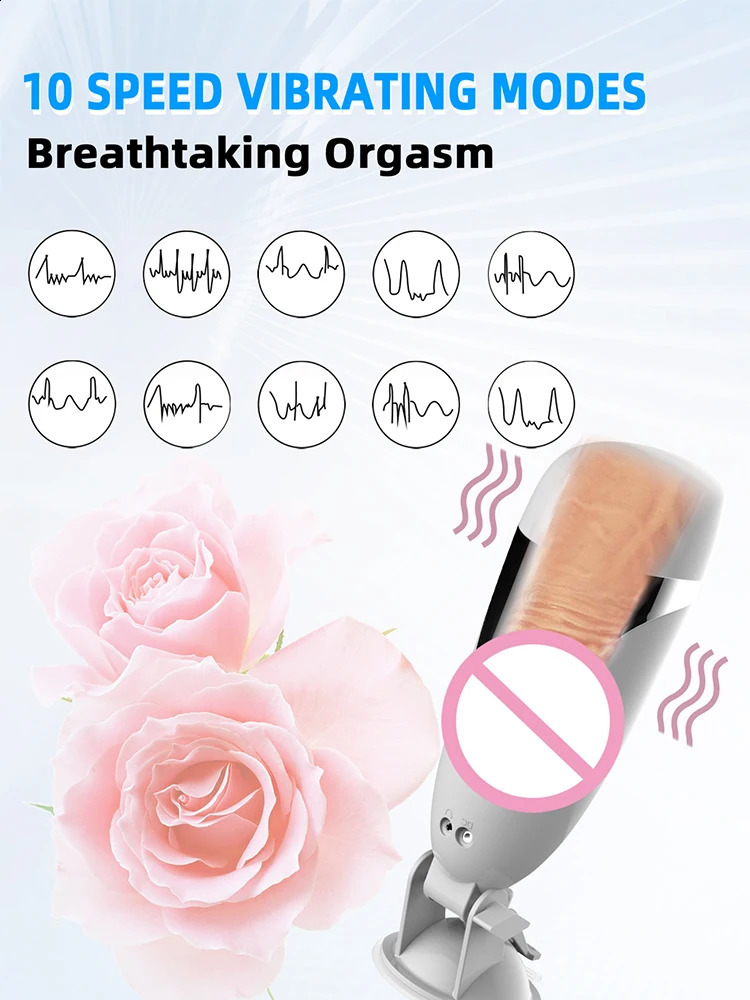 Yoaiv Male Masturbator Suction Cup Suck Bullet Vibrator Orgasm Sex Toys Realistic Vagina for Men Adult 18 Products 240711