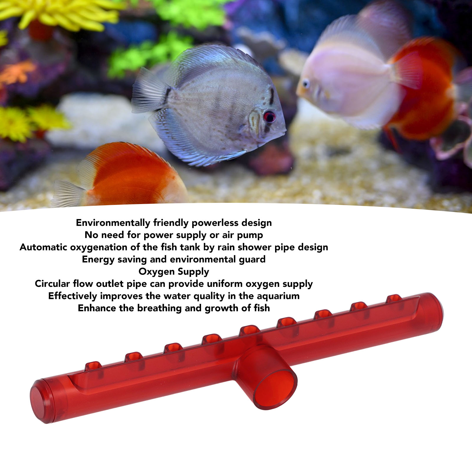 Aquarium Outflow Pipe, Professional Oxygenation Wave Making, Oil Film Removal, Fish Tank Outlet Rainfall Pipe