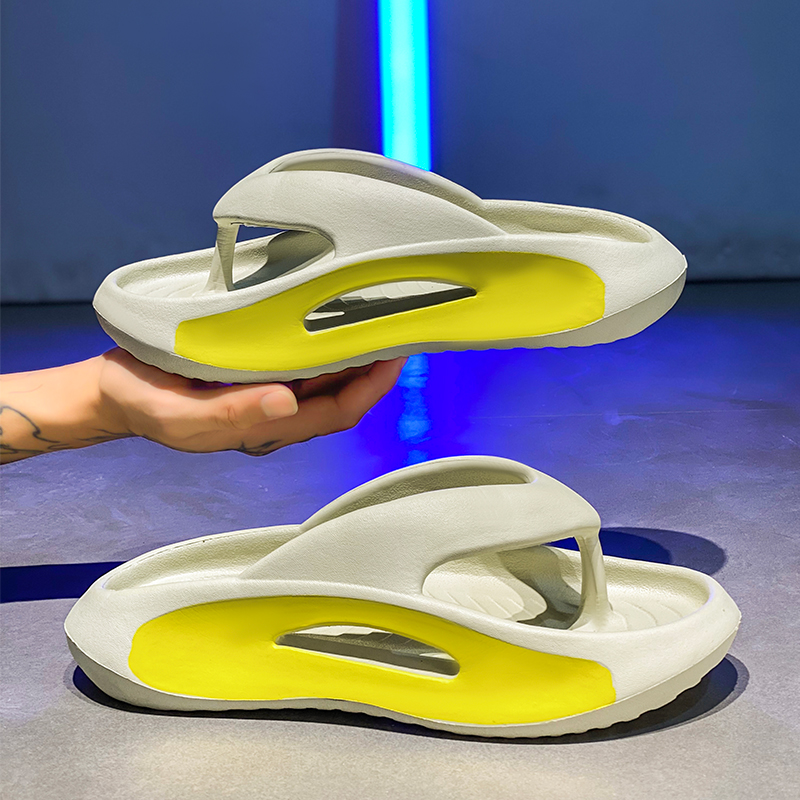 Fashion Men Flip Flops Outdoor Indoor Slippers Comfortable Thick Soft Sole Men Women Beach Sandals Non-slip Home Slippers 36-45