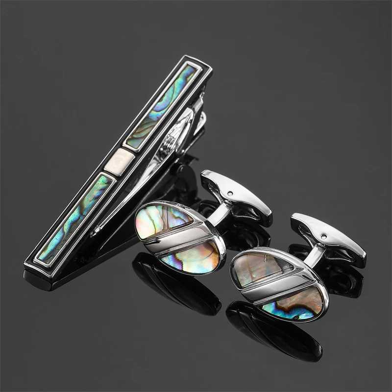 Mens French shirt cufflinks formal dress tie clip with rose metal pattern crystal design Luxury brand tie clip cufflink setX240914