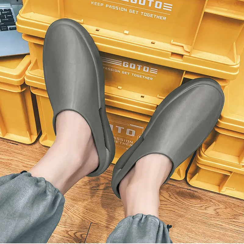 Men Slippers American Street Trend Comfort Men Sandals Couple Outdoor Breathable Thick Platform EVA Mules Slip On Flat Shoes