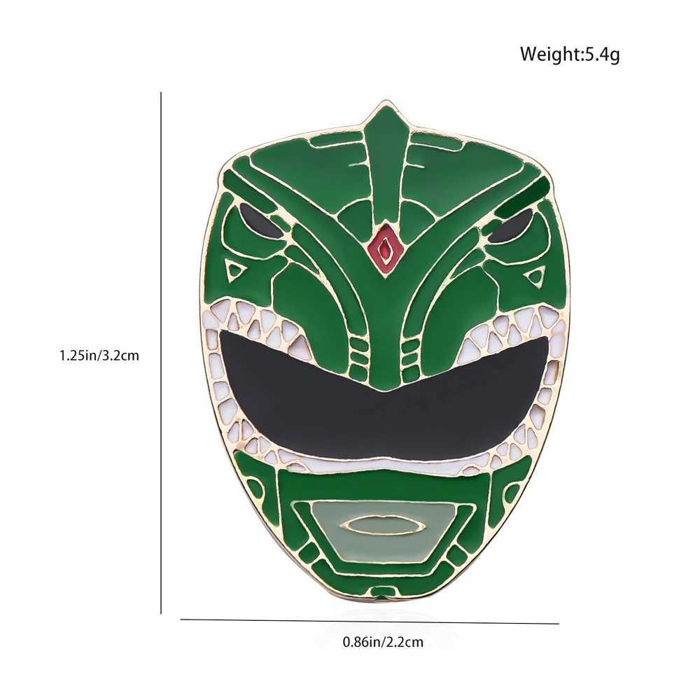 Power Dinosaur Rangers Enamel Pin Color Battle Suit Combat Helmet Lapel Badge Classic Cartoon Jewelry Collection WholesaleX240914