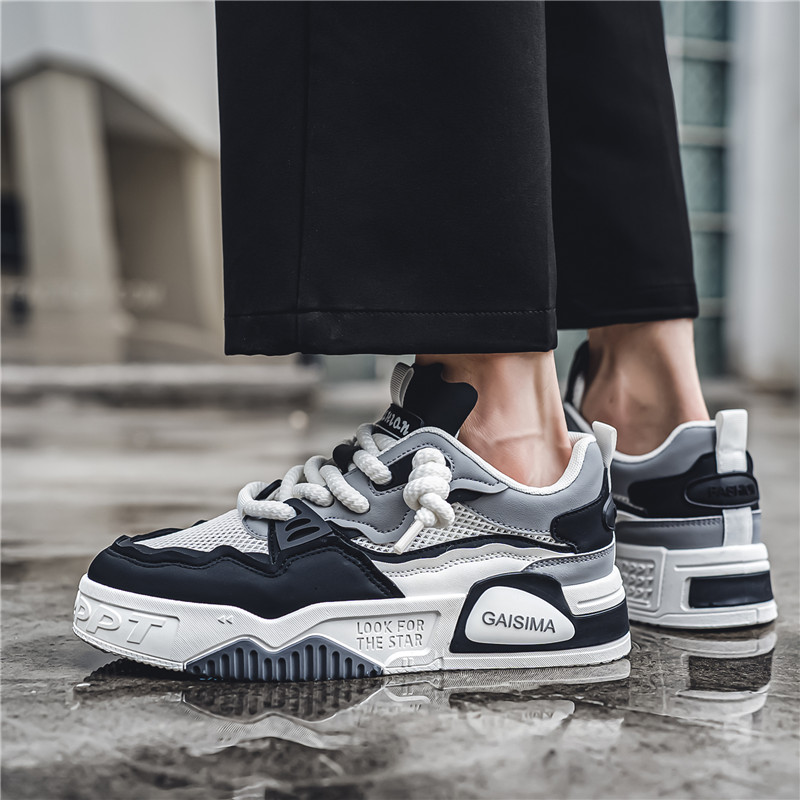INS Mens Trend Running Breathable Skateboard Shoes Chunky Comfortable Casual Sneakers Men Tenis Mascuo Footwear Male
