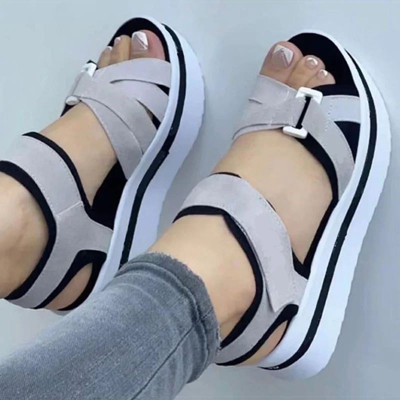2025 new Wedge For Women Summer Platform Shoes With Heels Sandals Female Soft Elegant Heeled Sandalias Mujer 5df4