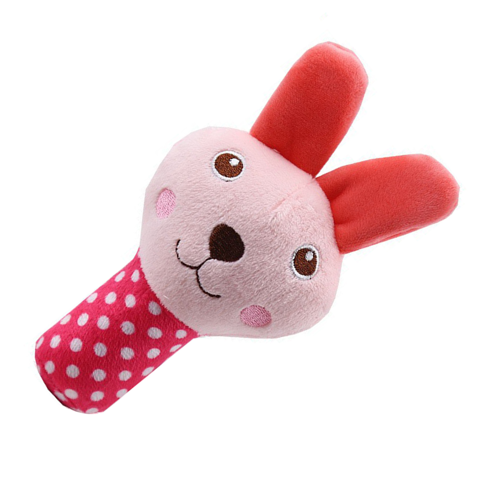 Rose Red Rabbit Pet Chewing Plush Toy Bite Resistant Pet Teething Toy Soft Anxiety Reduction Toy For Dogs