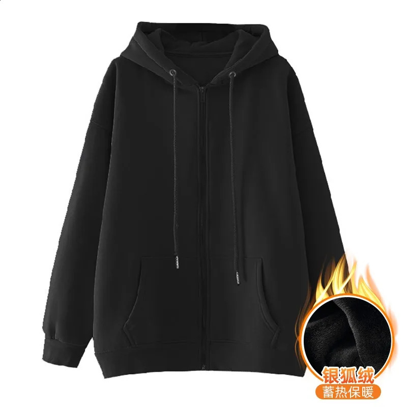 NXXTRESS Loose Fleece Hoodies Casual Solid Zip Up Hooded Sweatshirt Harajuku Korean Loose Couple Hoodie Jacket Coat Streetwear 240911