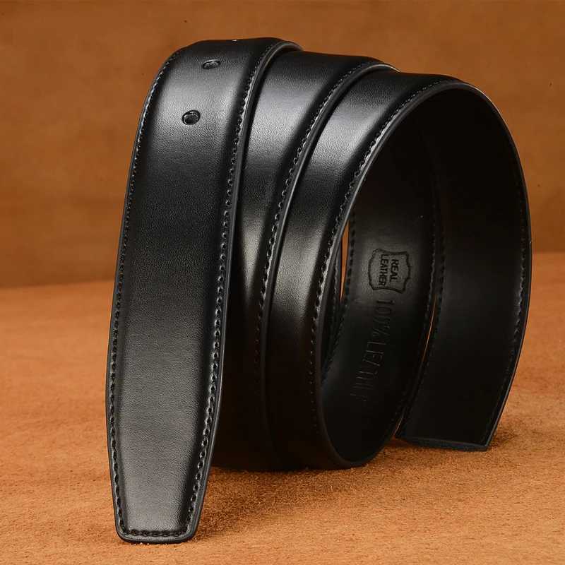 3.8cm 3.5cm 3.2cm 3.0cm 2.8cm 2.4cm Genuine Leather Belt No Buckle Pin Buckle Waist Strap Belts Boby Without Buckle Men WomenX240914