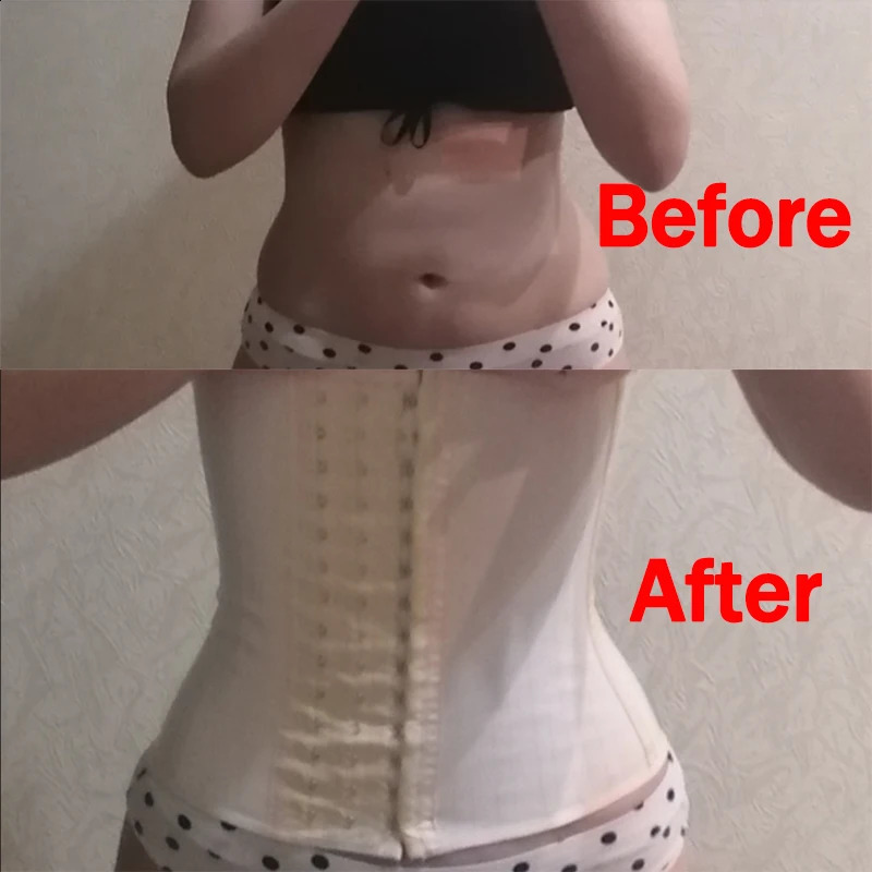 Womens tight corset latex waist trainer slim waist belt shaping belt 25 steel frame waist Cincher Fajas Colombia 240913