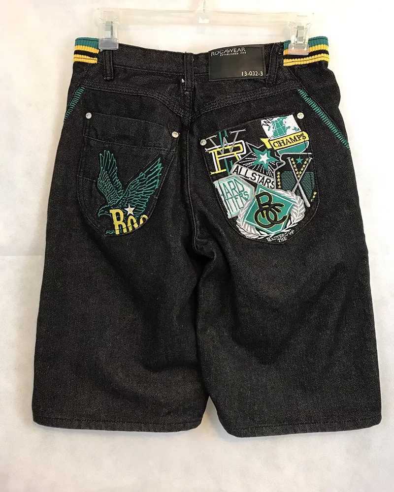Y2K Harajuku Style New Hip Hop Popular Embroidery Baggy Denim Shorts Street Vintage Fashion Gothic Casual Joker Shorts UnisexX240914