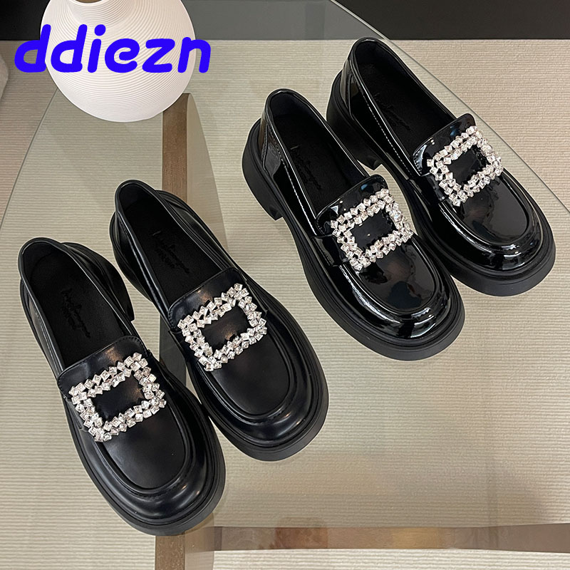 Footwear Black Bg Designer Women Loafers With Low Heel Female Slip On Fashion Rhies Ladies Shallow Shoes 409e