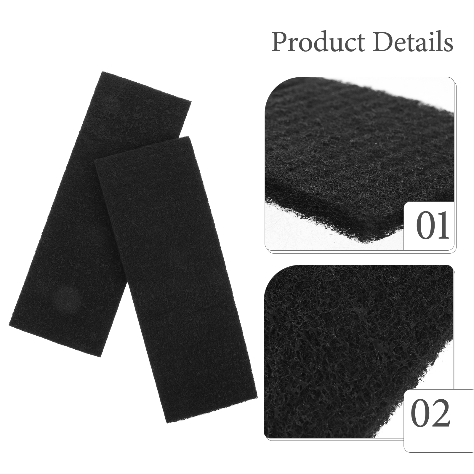 2 Pcs Cat Litter Box Filter Cotton Automatic Spot Cats Charcoal for Tray Pad Pans Replaceable Deodorizers Rug Carpet