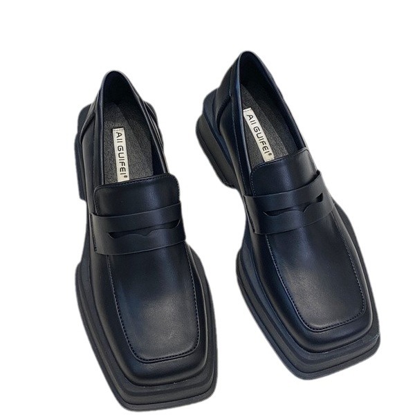 2024 New Women'S Shoes Low Heel Loafers Casual Ladies Slip on Square Toe Shoes Female Elegant Fashion Shoes Zapatillas Mujer
