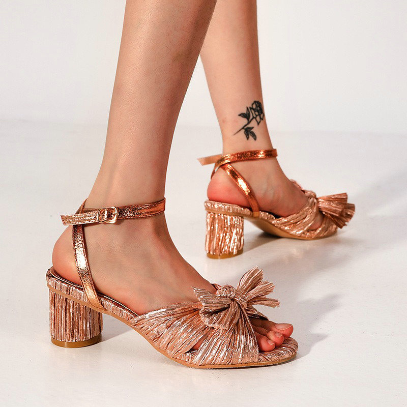 Women Satin Silk Wedding New High Heels Open Toe Ankle Strap Elegant Summer Evening Sandals b1a8