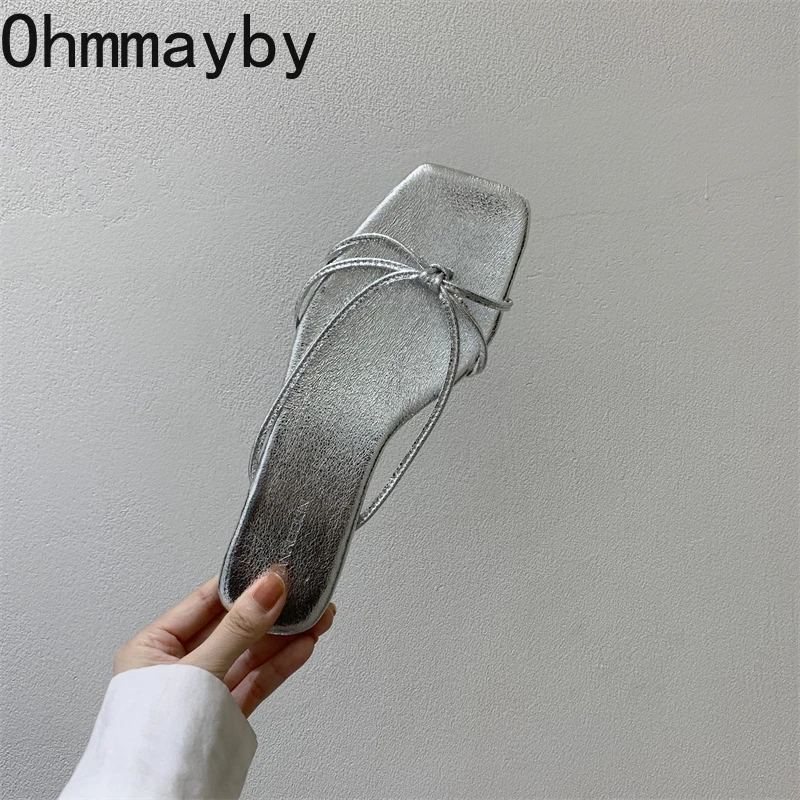 Summer Flip Flop Slippers Fashion Women's Narrow Band Flat Shoes Ladies Casual Outdoor Beach Slides Sandalias
