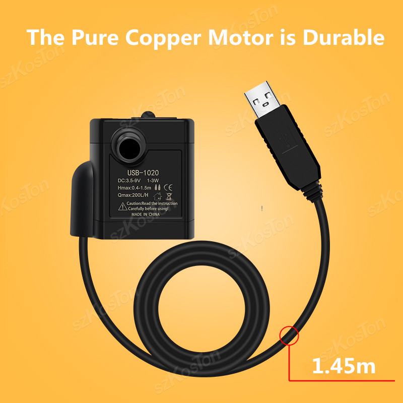 5V USB Fish Tank Submersible Water Pump Mini Pump Low Noise Brushless Motor Pump Aquarium Accessories Home Pet Supplies