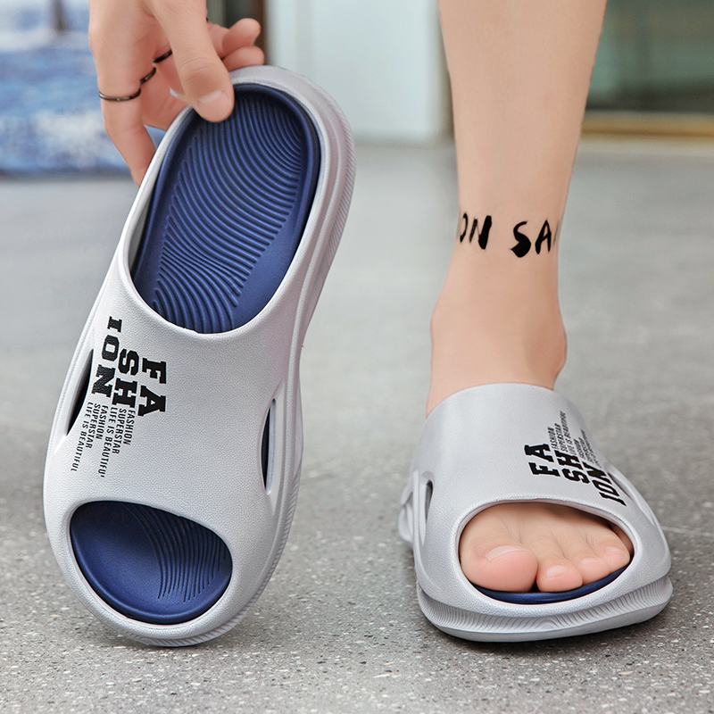 New Men's Slippers Indoor Outdoor Sandals Beach Comfortable Soft Slides 2024 Men Casual Shoes Flip-flops Home Slippers Sandals