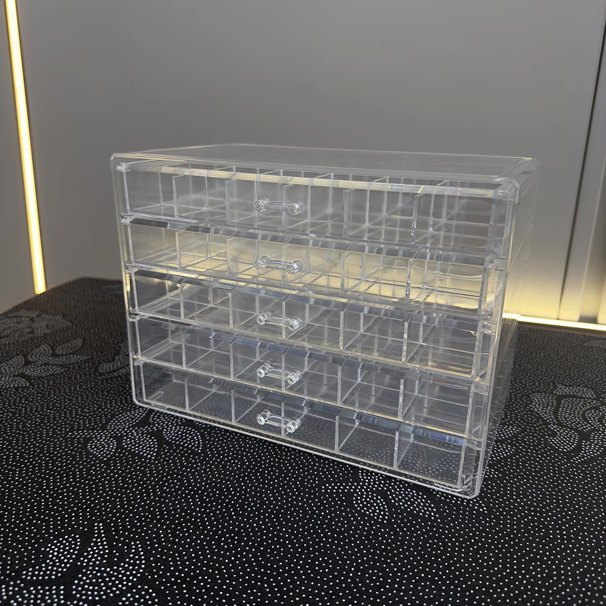 1pc Five-layer Jewelry Storage Box Color Is Divided Into Transparent Gray Can Be Used For Jewelry Storage 240910