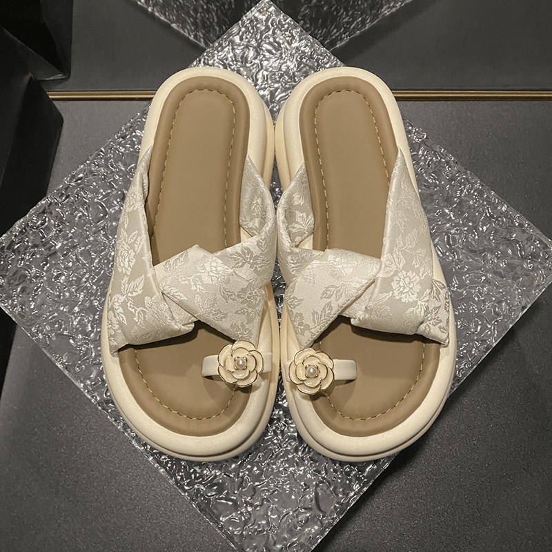 Slippers Ladies flat sandals Women Platform Shale Beach 2025 Sabot Autumn Slides Shoes Summer Clogs Woman Female Slipper dh605855