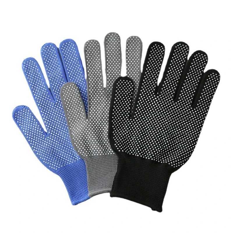 12 Pair Gloves with Rubber Dots Single Sided PVC Dotted Working Gloves Polyester and Cotton Work Gloves with Grip Dots Y240914