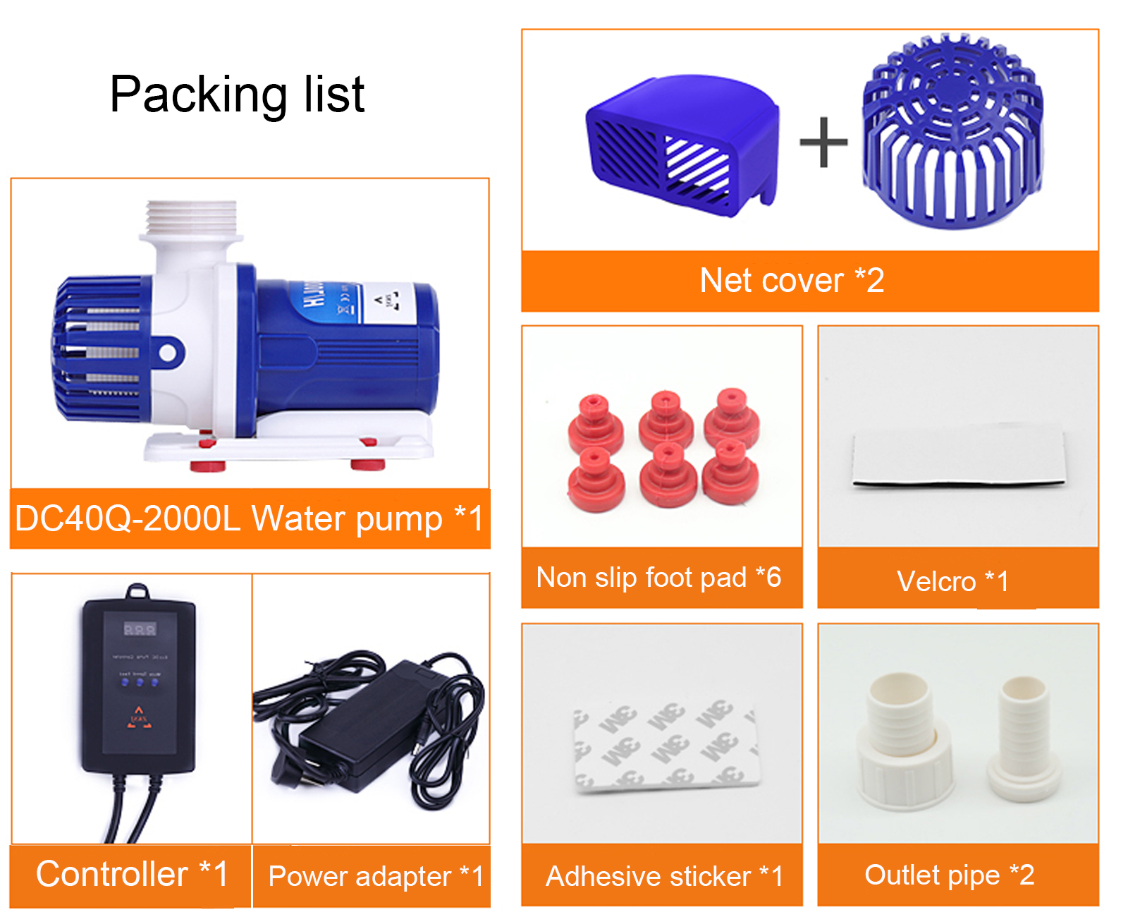 ZKSJ 2000L/H portable 24v dc filter aquarium pump for aquarium fish tank silent submersible water circulation pump