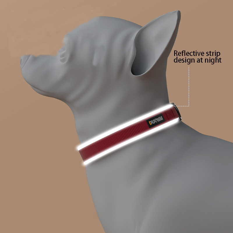 Nylon Reflective Dog Collar for Large,medium and Small Dogs,adjustable Pet Collar with D-ring and Quick Buckle for Cats and Dogs