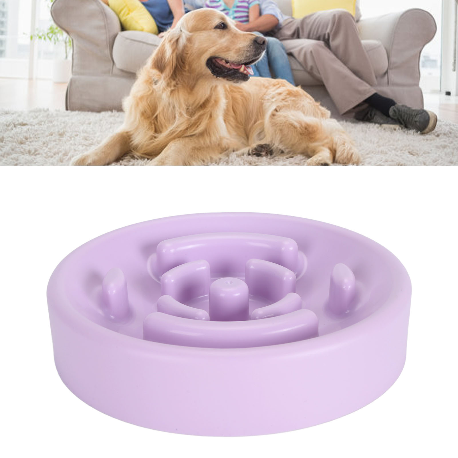 Slow Feeder Dog Bowl, Interactive Puzzle, Slow Feeding Pet Bowl, Prevent Choking Dog Dishes for Medium Small Dogs