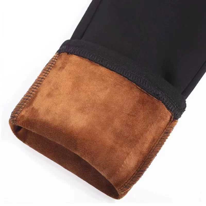 Winter Thick Leggings Women Velvet Warm Stretch Pencil Pants High Waist Skinny Black Solid Fitness Trousers Y2K Clothes P9176X240914