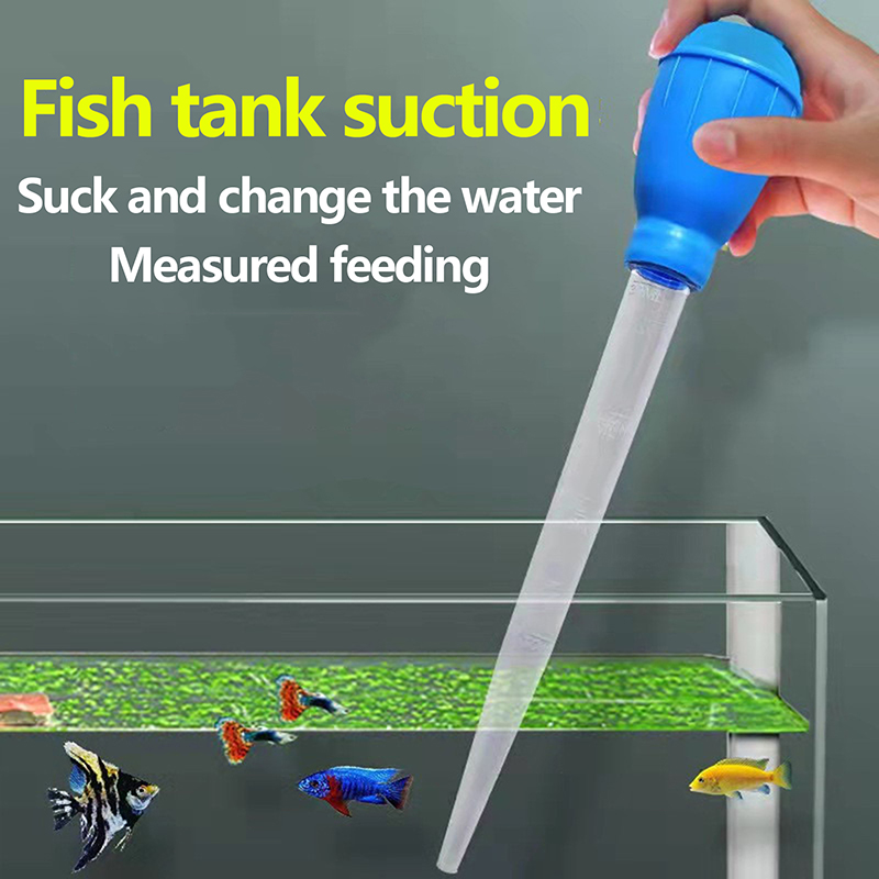 Manual Aquarium Gravel Cleaning Straw Fish Tank Water Changer Aquarium Clean Pipette Dropper Waste Remover With Extension Tube~