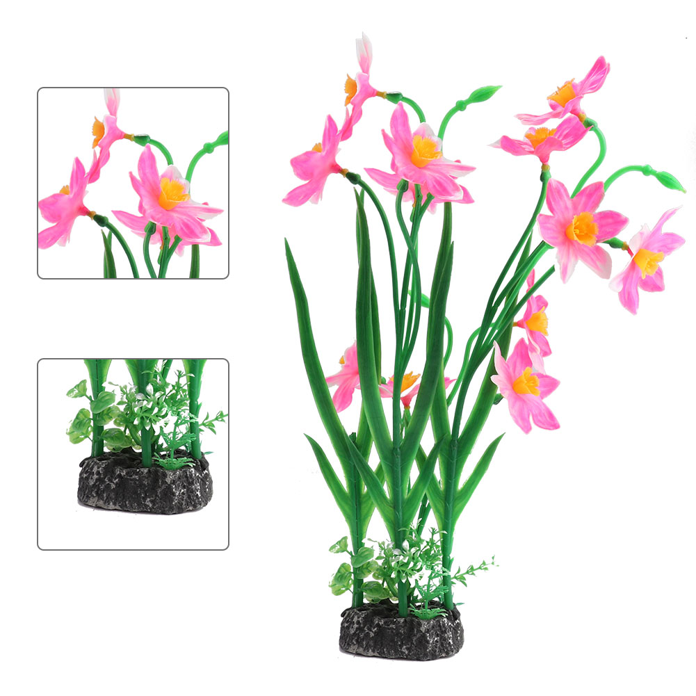Artificial Coral Plant for Aquarium, Vivid Flower Ornament, Underwater Fish Tank, Garden Land