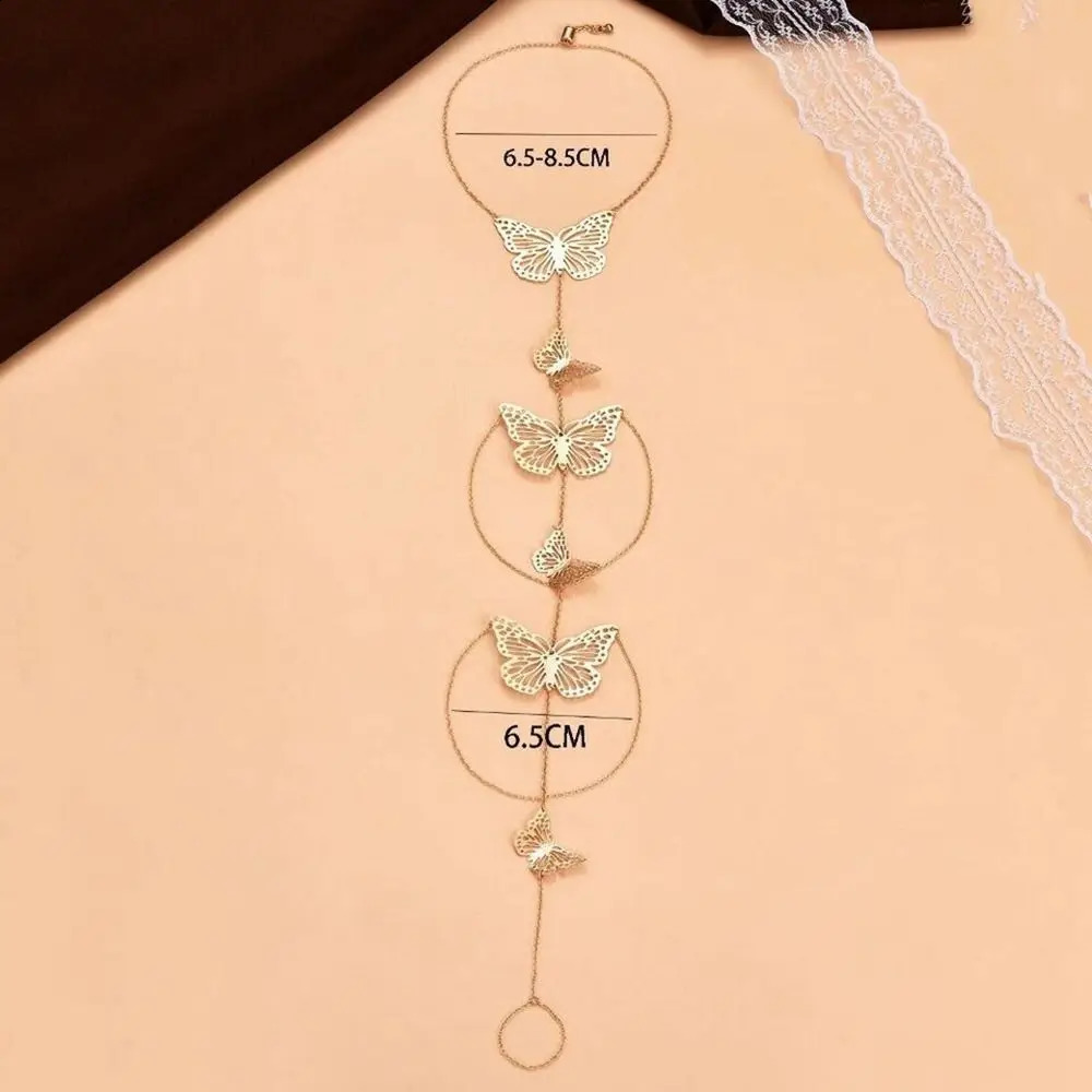 Jewelry Accessories Butterfly Arm Chain Fashion Adjustable Bracelet Metal Retro Tassel Arm Chain Women 240914