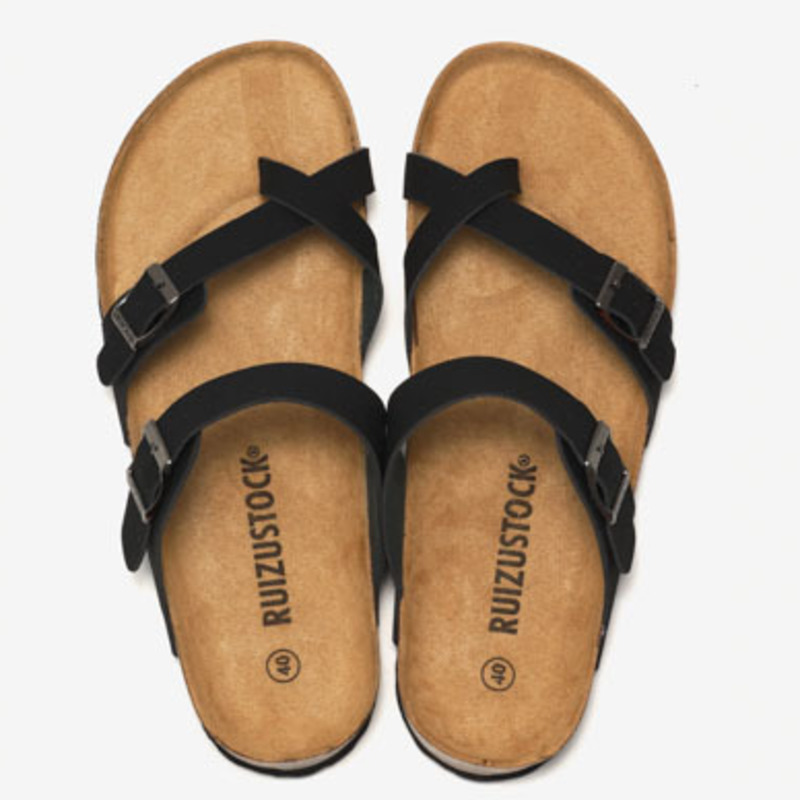Summer Classic Cork Slippers Clogs For Women Men Slip-on Cork Mules Sandals Outdoot Beach Slides With Adjustable Double Buckle
