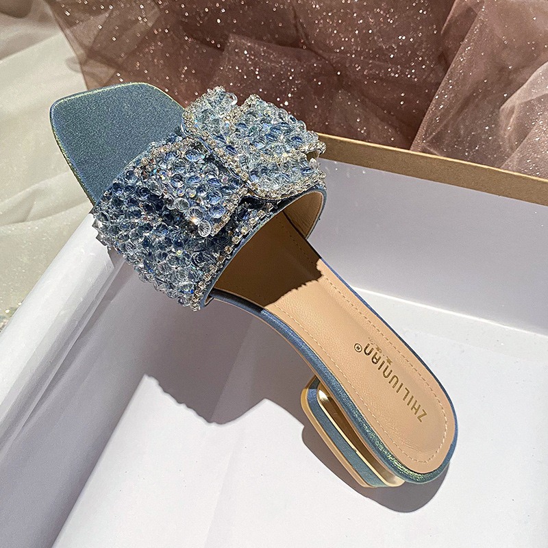 New 2024 Chunky Heel Fashion Flat Ladies Rhie Slippers Womens Comfort Summer Peep Toe Shoes dh605855