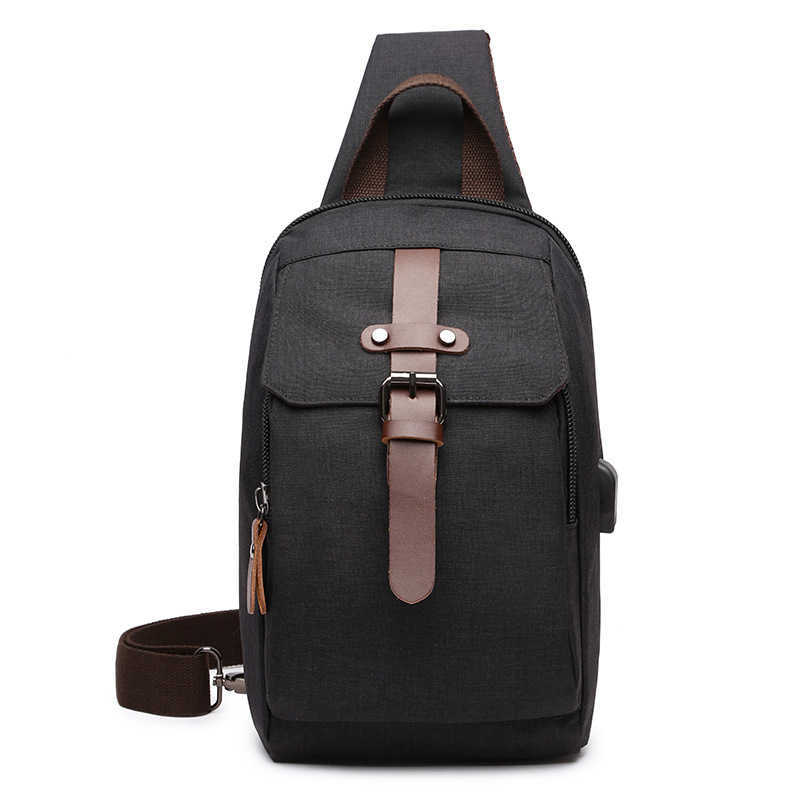 Solid color anti splash single shoulder bag middle school student schoolbag Korean college style backpack men's fashion leisure travel bag 240915