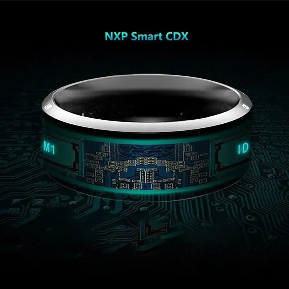 NFC Smart Ring Multi-function Electronic Bluetooth Ring Solar Ring IC Rewritable Analog Access Card Tag Key Ip68 Waterproof 240914