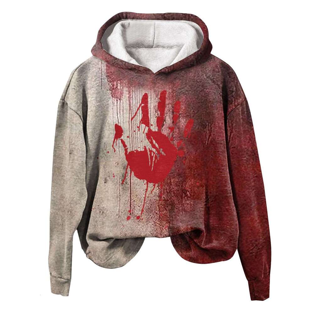 2024 Halloween horror hooded men's loose new sweatshirt hot selling item