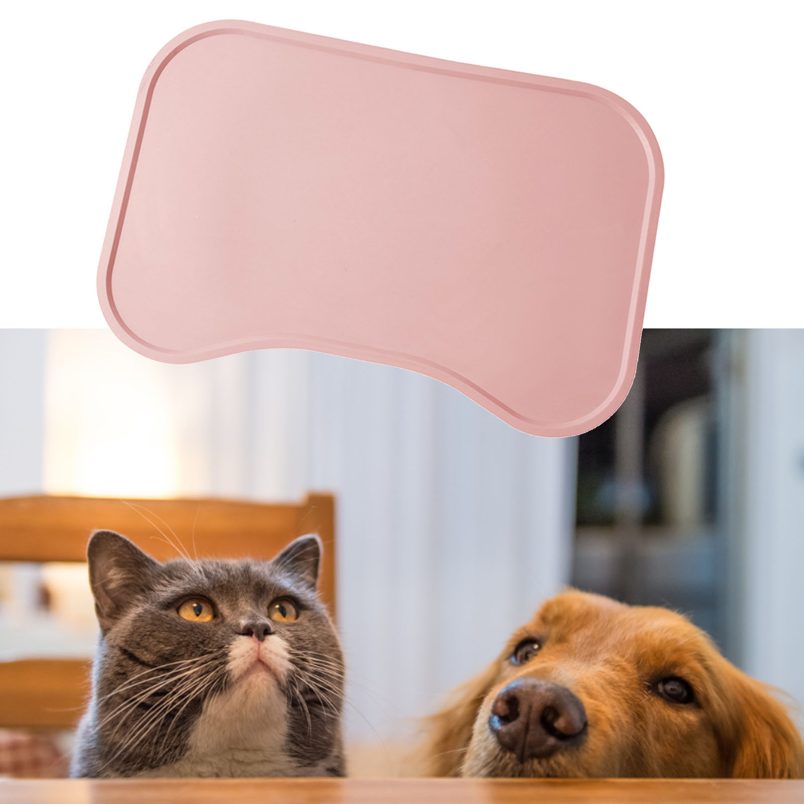 Dog Food Mat Feeding Mat Silicone Prevent Slip Waterproof Pet Feeding Mat Pets Supplies For Dogs Cats