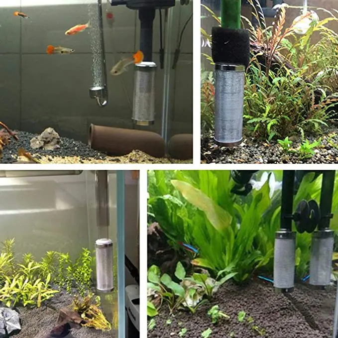 12/16Mm Aquarium Inflow Inlet Filter Stainless Steel Mesh Net Guard Fish Tank Filter Accesories Intake Strainer Prefilter Cover