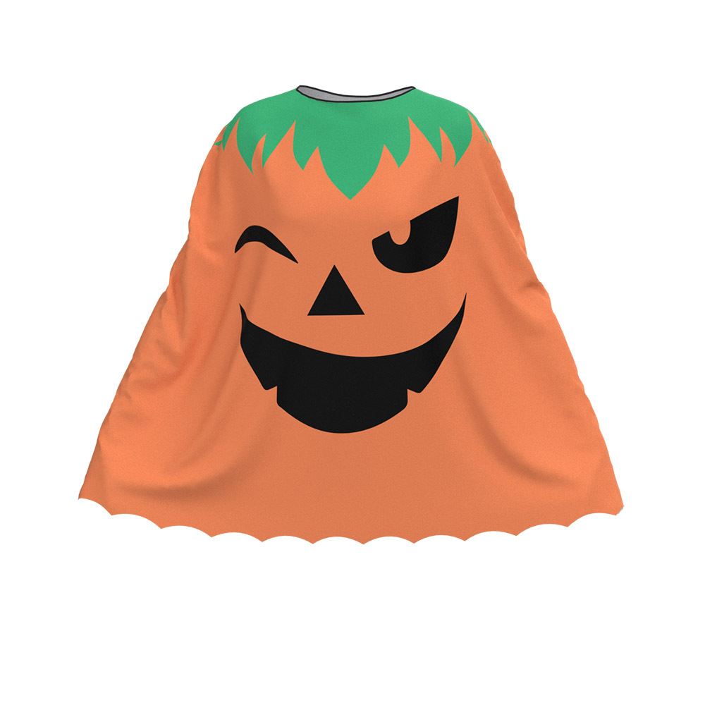 Unisex Halloween Pumpkin Costume 3 Piece Set with Poncho Headband and Candy Bag for All Ages Boys Girls Men Women Multi Style Wholesale