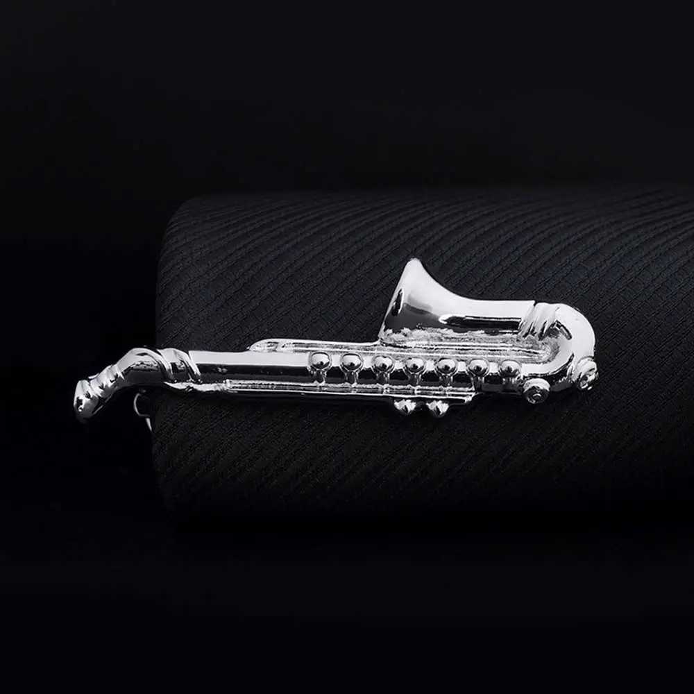 Creative Clasp Silver Metal Key Shape 1 Piece Wedding Glasses Shape Jewelry Necktie Clips Pin Tie ClipX240914